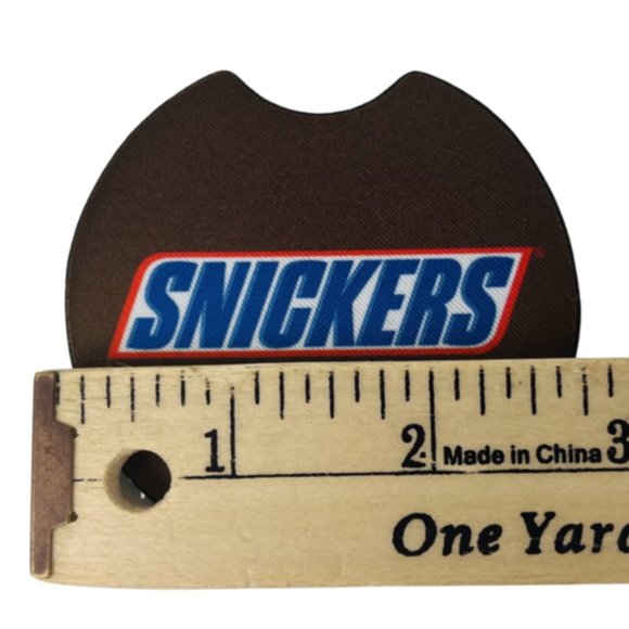 Car Coasters Snickers Chocolate Candy Bar Snack Junk Food Set of 2 Neoprene - Picture 6 of 9